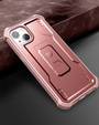 Etui pancerne do iPhone 13 / 14, Dexnor Full Body, różowe rose gold