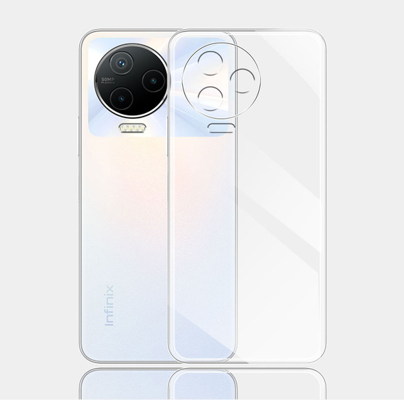 Etui cienkie do Infinix Note 12 2023, Slim CamShield, przezroczyste