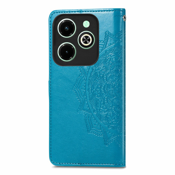 Etui z klapką do Infinix Hot 40i, Mandala, niebieskie