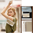 Etui z klapką do Honor Magic 6 Lite 5G, Wallet Zipper Pocket, z lusterkiem, białe