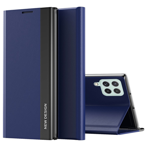 Zestaw Etui Side Magnetic do Samsung Galaxy M33 5G, Granatowe + szkło