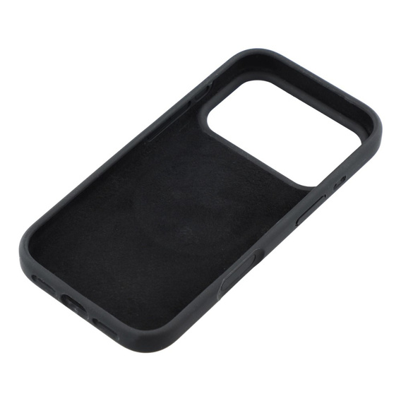 Etui silikonowe do iPhone 17 Pro, do MagSafe, antywstrząsowe, czarne
