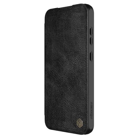 Etui z klapką NILLKIN do Samsung Galaxy S24 FE, CamShield Qin Pro, skórzane, czarne