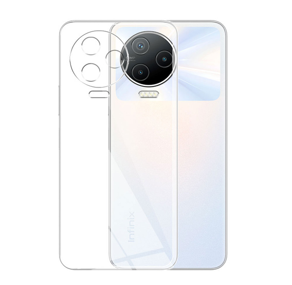 Etui cienkie do Infinix Note 12 2023, Slim CamShield, przezroczyste