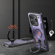 Etui do Xiaomi Redmi Note 14 5G, Military MagSafe, fioletowe + Szkło 9H