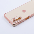 Etui do Samsung Galaxy A13 5G, Electro heart, różowe rose gold