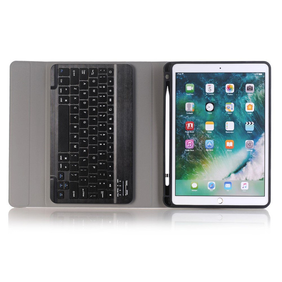 Etui z klawiaturą do iPad 10.2" 2021/2020/2019 (9/8/7 gen.), Pen Slot, czarne