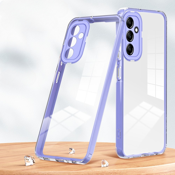 Etui do Samsung Galaxy A14 5G, Fusion Hybrid, przezroczyste / fioletowe