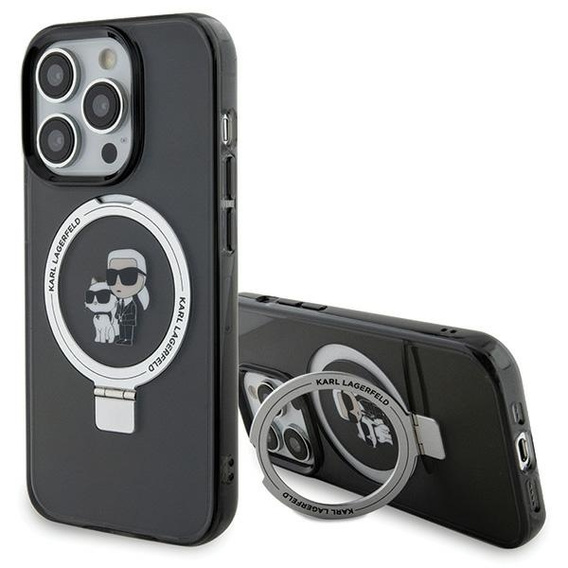 Etui Karl Lagerfeld Ring Stand Karl & Choupette MagSafe do iPhone 15 Pro