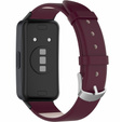 Pasek Skórzany do Huawei Band 8 / Huawei Band 9 / Huawei Band 10, Bordowy
