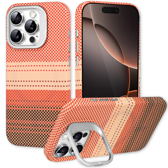 Etui do iPhone 16 Pro, Frame Kickstand, do MagSafe, Sunset Orange