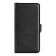 Etui z klapką do Nothing Phone 3a, Leather Wallet, czarne
