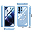 Etui do Samsung Galaxy S25 Ultra, Shockproof, ze szkłem, do MagSafe, niebieskie