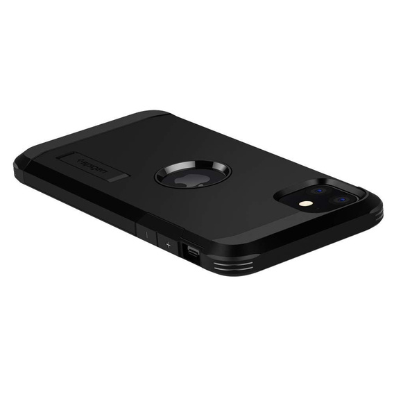 Etui Spigen do iPhone 11, Tough Armor, czarne + Szkło hartowane