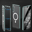 Etui Magnetic Dual Glass MagSafe do Samsung Galaxy S24, zielone