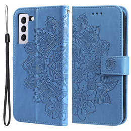 Etui z klapką do Samsung Galaxy S21 FE, Mandala, niebieskie