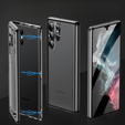Etui do Samsung Galaxy S23 Ultra, Magnetic Dual Glass, czarne