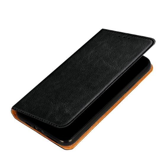 Zestaw Skórzane Etui Wallet do Samsung Galaxy A13 4G, Black + Szkło
