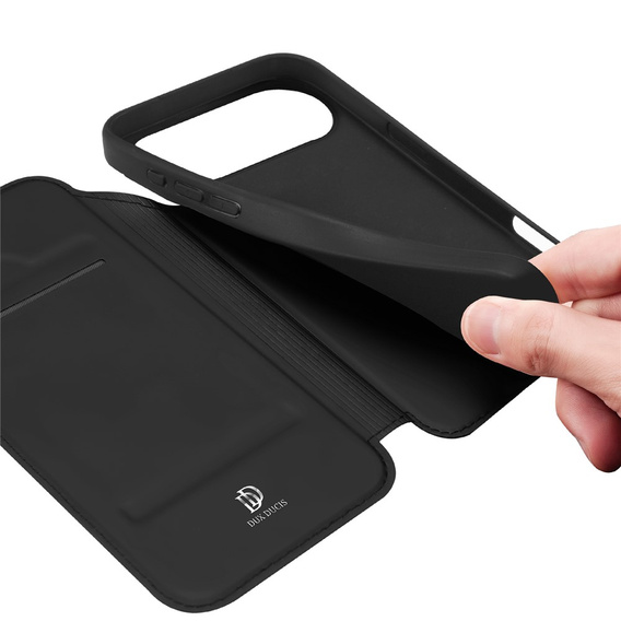 Etui Dux Ducis do iPhone 17 Air, Skin Pro, z klapką, z miejscem na kartę,  czarne