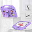 Etui do Samsung Galaxy Tab A7 Lite 8.7 T220/T225, Cute Patterns, z podstawką, Fioletowe