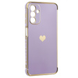 Etui do Samsung Galaxy A13 5G, Electro heart, fioletowe