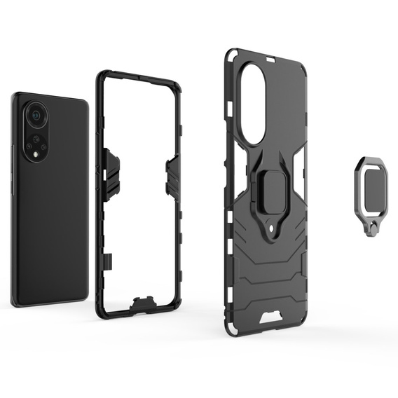 Etui do Huawei Nova 9, Kickstand Ring, czarne