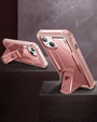 Etui pancerne do iPhone 13 / 14, Dexnor Full Body, różowe rose gold