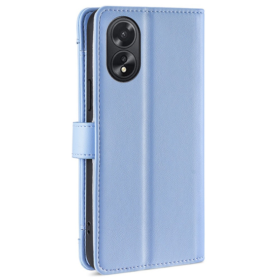Etui z klapką do Oppo A38 / A18 4G, Wallet Zipper Pocket, niebieskie