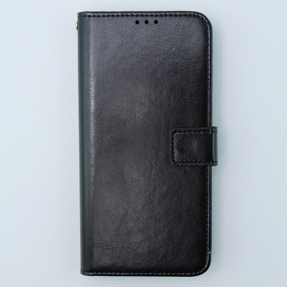 Etui z klapką do Motorola Moto G54 5G, Crazy Horse Wallet, czarne
