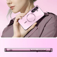 Etui do Samsung Galaxy A17 5G, Electro MagSafe, przezroczyste z różowymi bokami