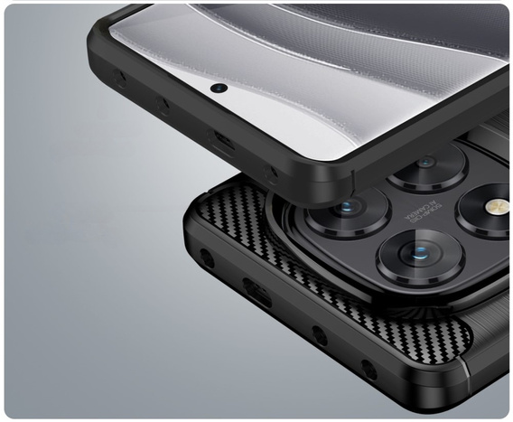 Etui do Xiaomi Redmi Note 14 Pro 5G / Xiaomi Poco X7 5G, Carbon, czarne