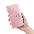 Etui z klapką do Oppo Reno5 Z / A94 / A95 5G, Mandala, różowe rose gold