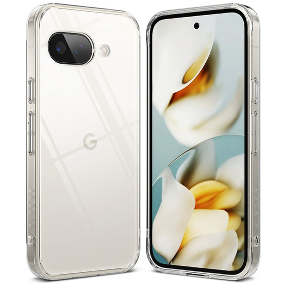 Etui Ringke Fusion do Google Pixel 9A, Clear + Szkło Hartowane 9H