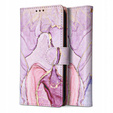 Etui Tech-Protect Wallet do Samsung Galaxy A55 5G, Marble, Różowe