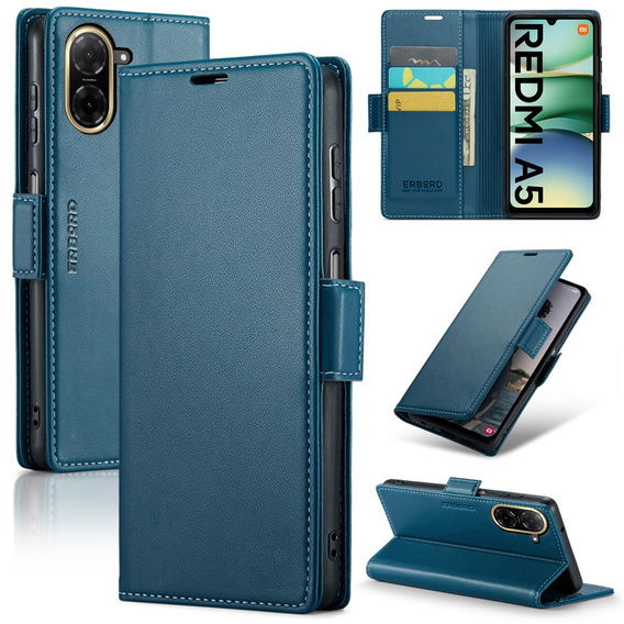 Etui ERBORD Glossy Litchi portfel z klapką do Xiaomi Redmi A5