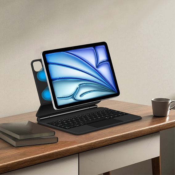 Etui z klawiaturą do iPad Air 11" 2025/2024 (7/6 gen.), Magnetic Keyboard Touchpad, czarne