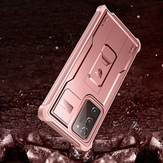 Etui pancerne do Samsung Galaxy Note 20 Ultra, Dexnor Full Body, Różowe