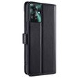 Etui z klapką do Oppo Reno 11F 5G, Wallet Zipper Pocket, czarne