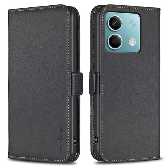 Etui z klapką do Xiaomi Redmi Note 13 5G,BINFEN Wallet, czarne