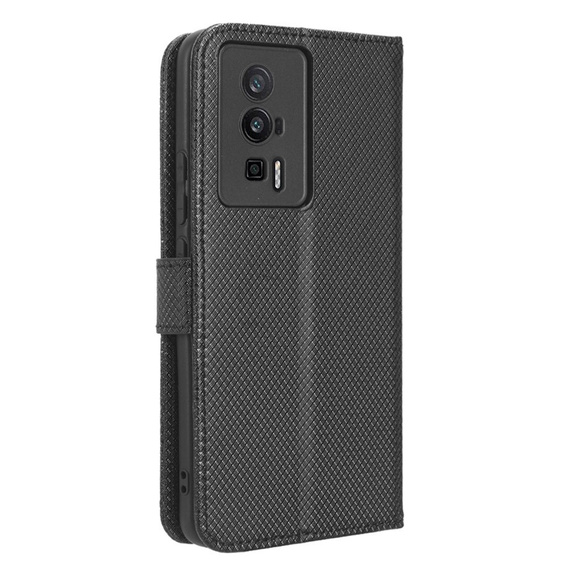 Etui z klapką do Poco F5 Pro 5G, Wallet Smart Magnet, czarne