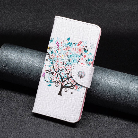 Etui z klapką do OPPO A57 / A57s, Wallet, Colorful Tree białe