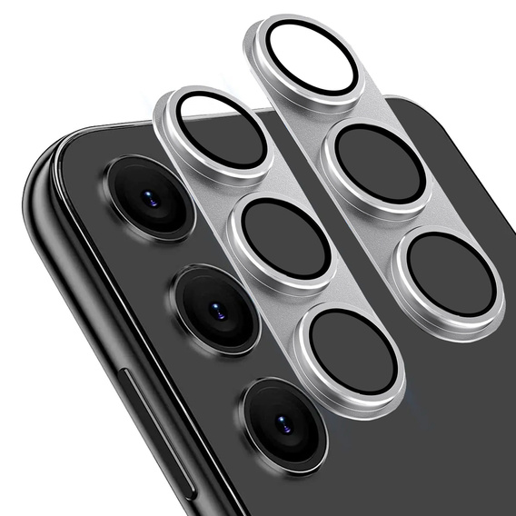 2x Osłona ze szkłem na obiektyw do Samsung Galaxy S24, ERBORD, szara
