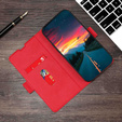 Etui z klapką do Oppo A57s, Wallet Thin Magnet, czerwone