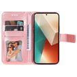 Etui z klapką do Xiaomi Redmi Note 13 5G, Mandala, różowe rose gold