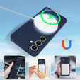 Etui do Samsung Galaxy S24 FE, Silicone MagSafe, granatowe