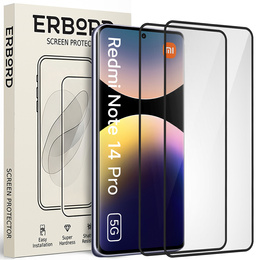 2x Szkło Hartowane ERBORD 3D do Xiaomi Redmi Note 14 Pro / Poco X7 – ochrona całego ekranu