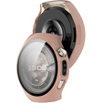 2w1 Etui z twardą ramką i szkłem hartowanym do Huawei Watch 5 42mm - różowe