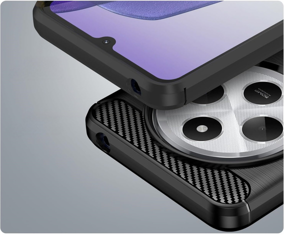 Etui do Xiaomi Redmi 14C / Xiaomi Poco C75, Carbon, czarne