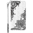 Etui z klapką do Xiaomi Redmi 13C / Poco C65, Wallet, Lace Flower białe