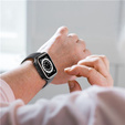 2w1 Etui + Szkło Hartowane do Apple Watch 7/8/9 45mm - Czarny / Srebrny